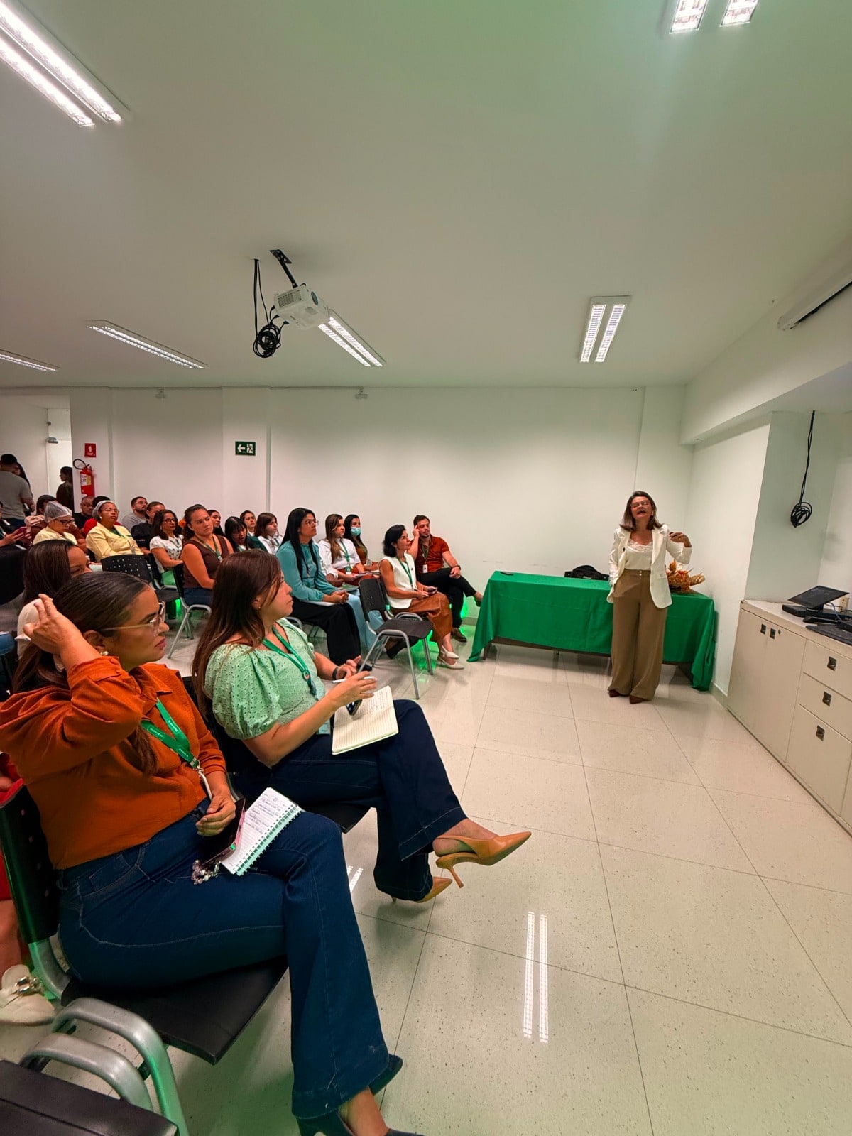Janaina conduzindo formação em Acreditação ONA, registro 1 de 14
